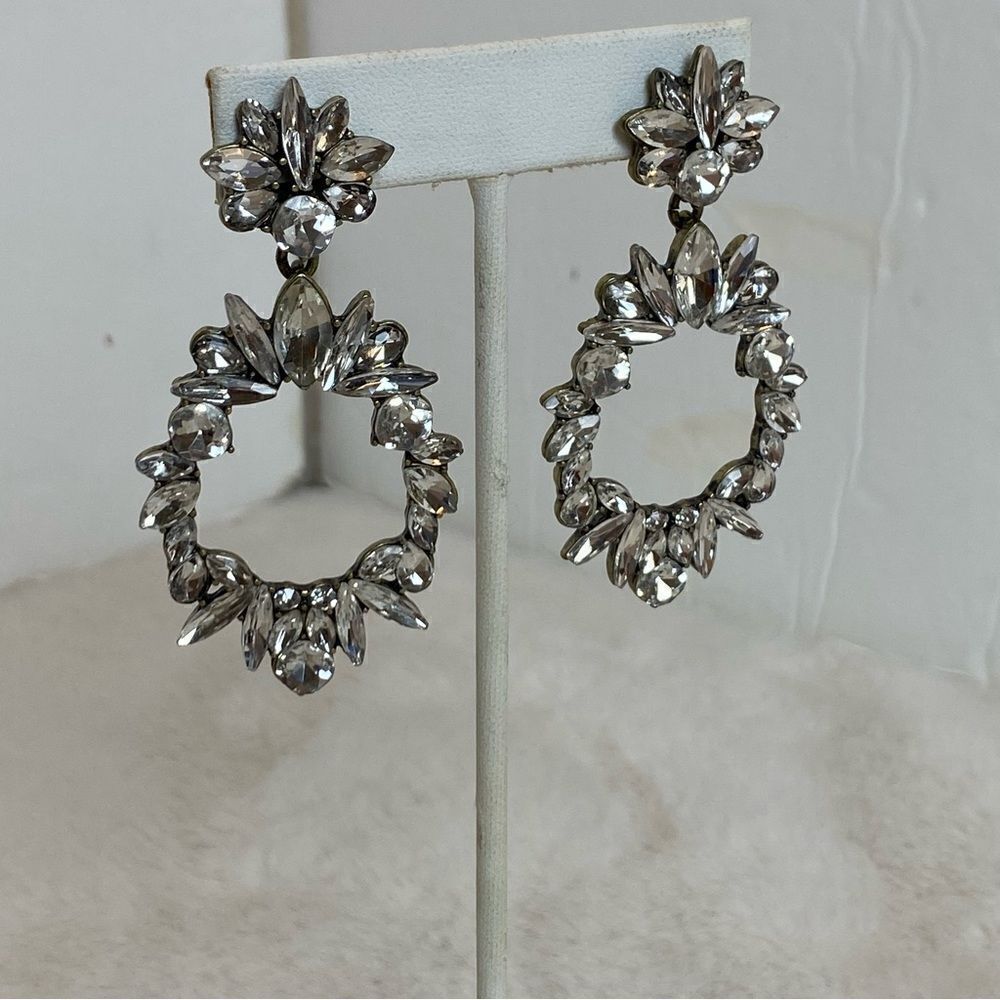 Baublebar Large Oval Post Clear Sone Earrings